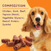 jungle calling triple flavor rolls dog treats high protein rawhide free healthy easily digestible 10.6 oz