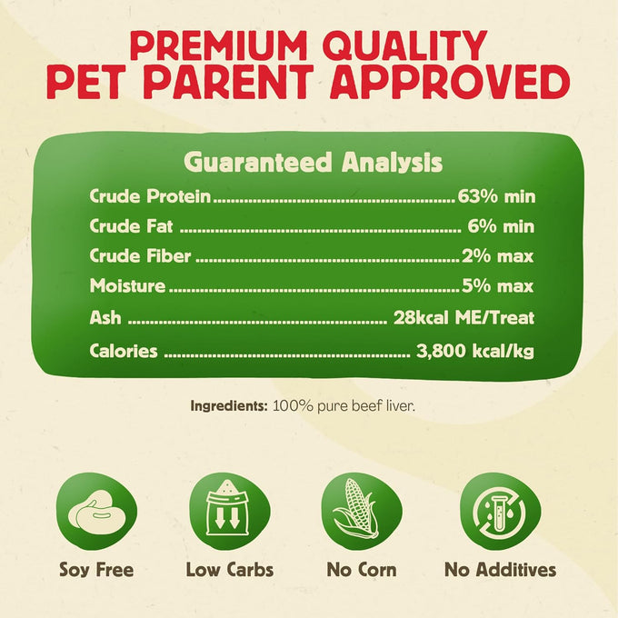 Chewmasters 100% pure beef liver bites freeze-dried dog treats made in usa grain free all natural