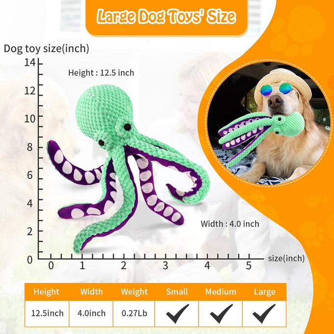 fuufome large squeaky plush dog toys for small medium and large dogs companionship training gift