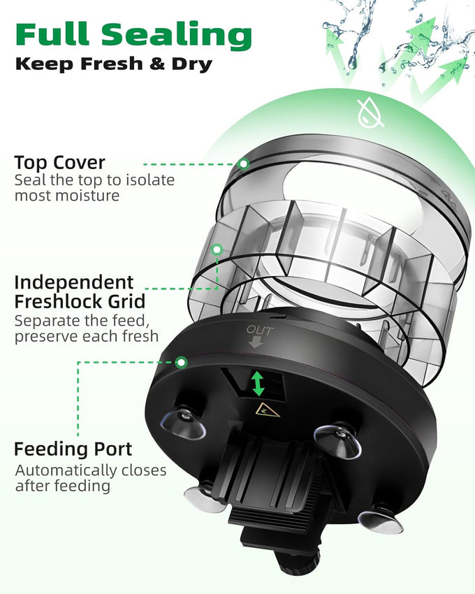 papettly automatic fish feeder for aquarium with 15 compartments usb lcd display timer vacation holiday