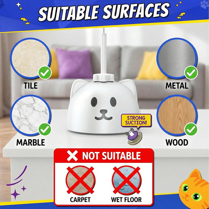 Automatic Flying Bird Feather Cat Toy for Indoor Cats with Sticky Suction Base and USB Rechargeable Electric Teaser