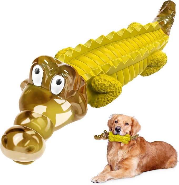 Jeefome Milk Flavored Alligator Dog Toys for Aggressive Chewers, 20-100lbs, Large & Medium Breed Dogs