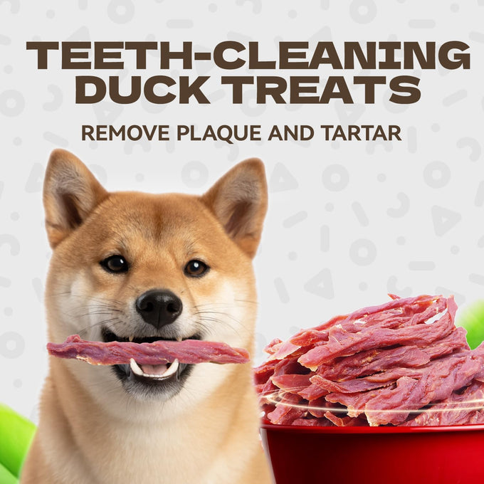 Duck Jerky Dog Treats Real Duck Strips Soft Rawhide-Free Chews Healthy Snacks