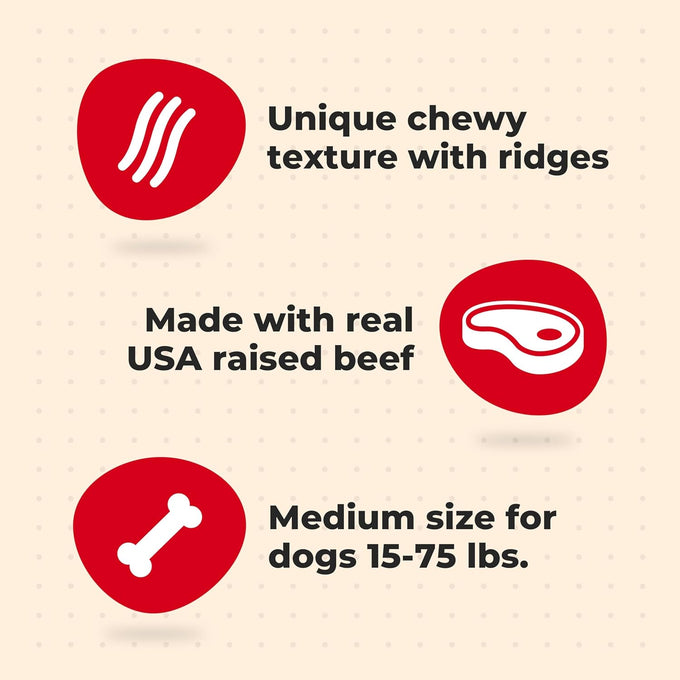 Milk-Bone Comfort Chews 40.8 oz. bag, 16 Chews with Unique Chewy Texture and Real Beef
