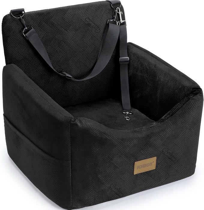 joejoy dog car seat for small medium dogs under 35lbs, black
