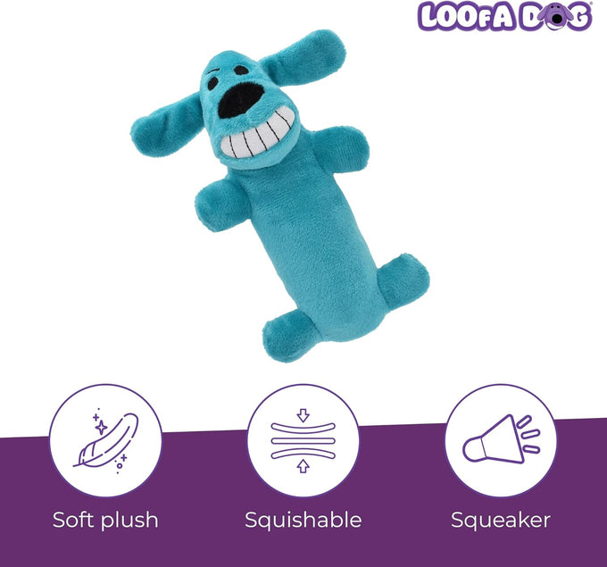 Multipet Original Loofa Dog Plush Toy - 6 Inch Squeaky Toy for Small to Medium Dogs - Extra Soft Plush
