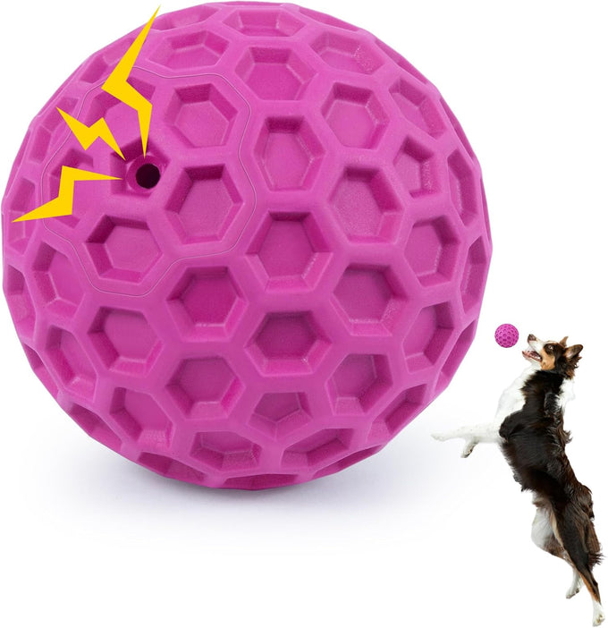 diissknic indestructible squeaky dog ball relieves anxiety, cleans teeth, interactive chew toy for aggressive chewers, large breed outdoor waterproof