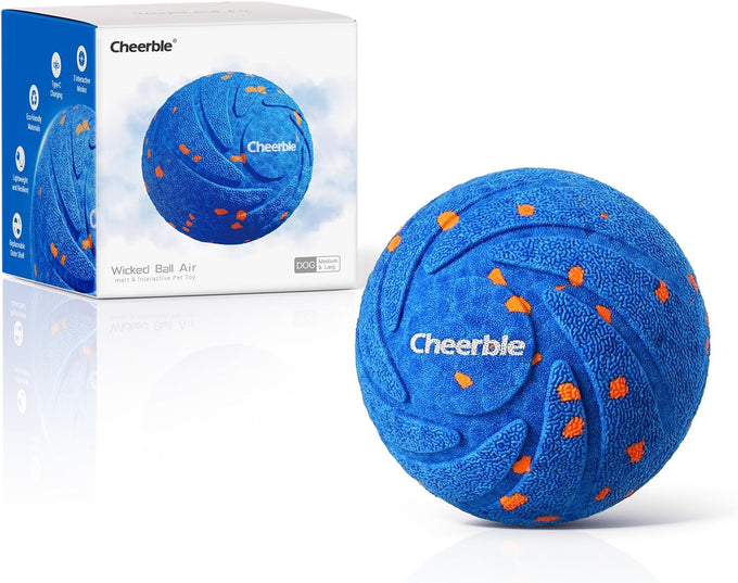 Cheerble Wicked Ball AIR Interactive Dog Toy, E-TPU Material, IPX7 Waterproof, Medium to Large Dogs, 3 Modes, Replaceable Shell