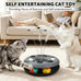 XiaPia 6-in-1 Collapsible Cat Tunnel with Interactive Roller Ball and Crinkle Hideout for Indoor Cats