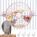 bnosdm pink creative bird feeder with seed food rotating wheel for parrot puzzle toys