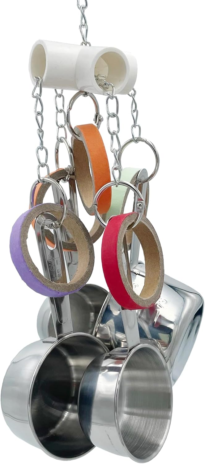 durable stainless steel parrot toys for medium birds amazons african greys eclectus