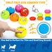 Hungdao 12-piece latex rubber squeaky dog toys, 6 colors, smile face emoticon, 100% safe for small medium pets