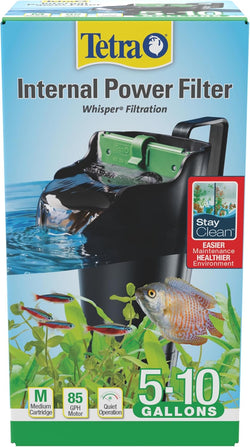 Tetra Whisper 5-10 gallon internal power filter for aquariums in-tank filtration black
