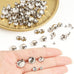 SBYURE silver round dome studs, 1000 pieces, 5 sizes kit, perfect for leather craft and clothing DIY