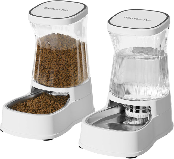 Gardner Pet automatic dog water dispenser with 1-gallon capacity stainless steel bowl, 100% BPA-free for medium to large-sized dogs and cats