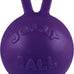 Jolly Pets Tug-n-Toss heavy duty dog toy ball with handle, 8 inches, large size, blueberry color