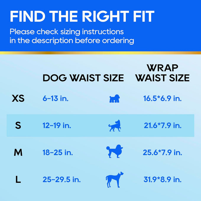 Honey Care All-Absorb A26 Male Dog Wrap, 50 Count, Small: Breathable, Leak-Proof, and Fur-Safe