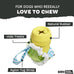 Barkbox get ripped margrrrita super chewer tough dog chew toy for aggressive chewers with plush cover and rubber core - 2 fun toys in 1
