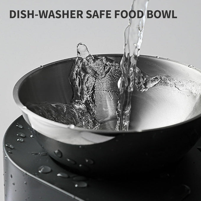 petkit 304 stainless steel elevated cat and dog bowls, non-slip, anti-vomiting, 15° tilted, dishwasher-safe