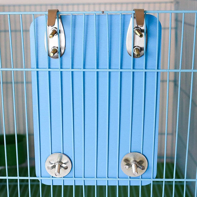 7 inch acrylic bird mirror with rope perch for grey parrots, amazons, parakeets and cockatiels