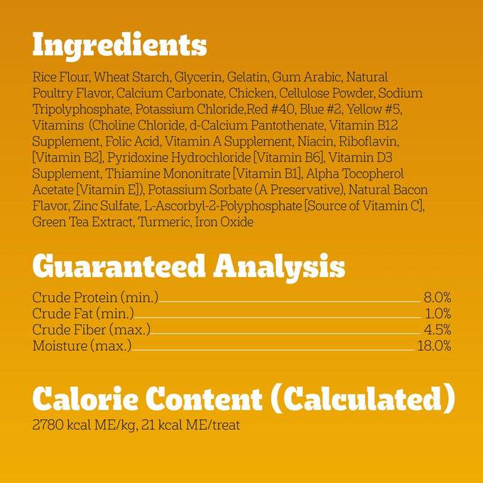 Pedigree Dentastix Bacon & Chicken Flavor Dental Chews for Small Toy Breed Dogs 5 oz Bag 24 Total Treats