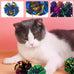 pet show 20 pcs cat crinkle toy ball 2.5inch mylar cat pounce chase toys colorful paper