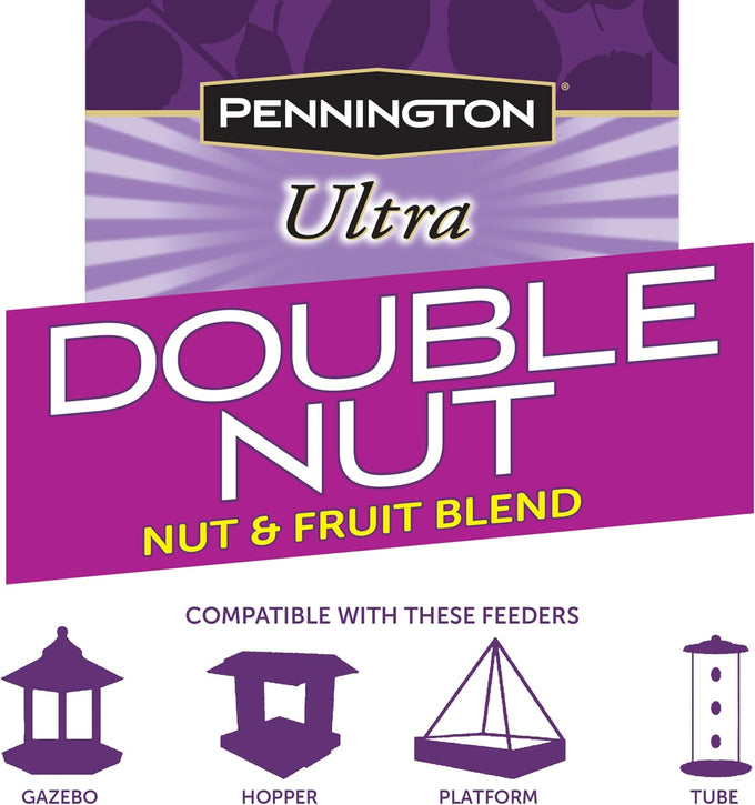 Pennington Ultra Double Nut and Fruit Bird Seed 10lbs, Year-Round Nutritious Blend