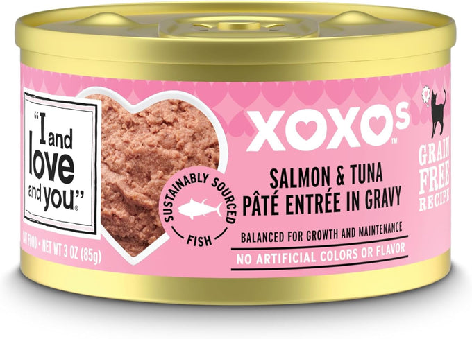 I and Love and You grain free salmon tuna pate wet cat food 3oz 24 pack