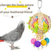 hand-woven natural rattan hot air balloon bird toy for small to medium parrots