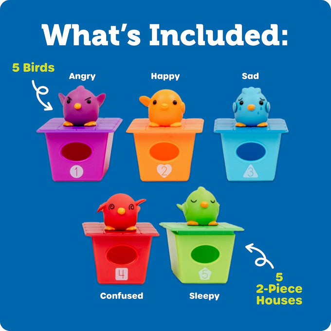 Learning Resources Peek-a-Bird Learning Buddies, 15 pieces, 18 months+ toddler activities, preschool toys, educational color teaching for kids