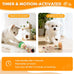 blue rotating interactive cat toy with voice recordable auto rolling pet toy for indoor cats & small dogs