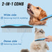 Docrok pet grooming combo with metal comb for detangling and dematting long fur on dogs and cats, blue
