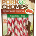 pork chomps real chicken wrapped baked pork skin dog chews, 5 inch mini twists, 12 count