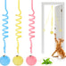 Potaroma 3-piece Fluffy Cat Catnip Ball Toys with Bell for Indoor Kittens and Adult Cats