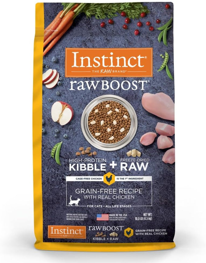 Instinct Raw Boost, Natural Dry Cat Food with Freeze Dried Pieces, High Protein, Grain Free Recipe - Real Chicken, 5 lb. Bag