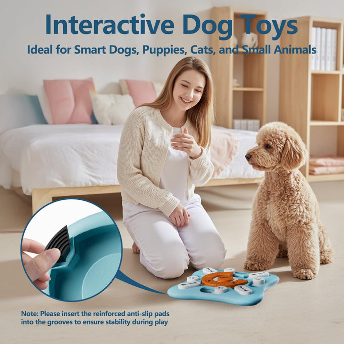 foxmm interactive dog treat puzzle toy for large medium small dogs iq training and mental stimulation