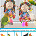 Bissap conure toys, 2pc bird parrot foraging shredder hanging toys with sola balls for small parrots, parakeets, conures, and cockatiels.