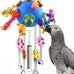 KATUMO colorful acrylic stick toys parrot pull spoons bird chew toys for Amazon and African Grey parrots