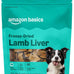Amazon Basics 3.3oz Freeze-Dried Raw Lamb Liver Dog Treats, Grain-Free, Single Ingredient, High-Protein Snacks