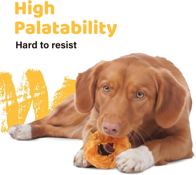 iPaw 10 Pcs Single Protein Hypoallergenic All Natural Turkey Tendons for Small Dogs Ring