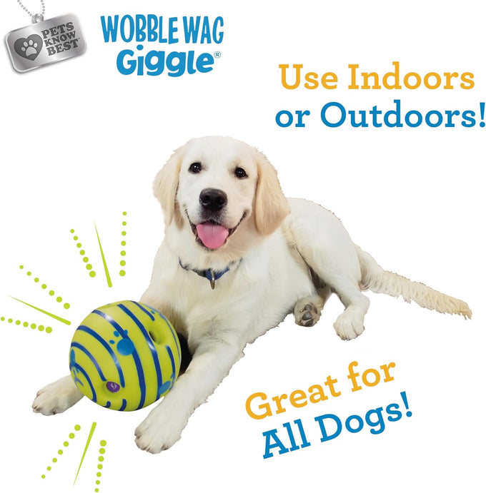 Pets Know Best Wobble Wag Giggle Ball 5.5" Interactive Dog Toy with Giggle Sounds
