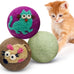 hustle & blush love ewe 3 pack 2 inch hand made felted cat toys for indoor play and exercise
