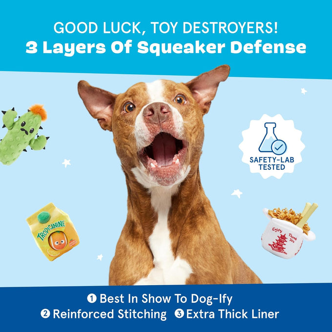 Barkbox The Maine Event Dog Toy Bundle - Plush Toys for Medium to Large Dogs with Squeakers