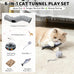XiaPia 6-in-1 Collapsible Cat Tunnel with Interactive Roller Ball and Crinkle Hideout for Indoor Cats