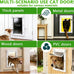 Large dog door for wood & PVC doors & walls, 10 1/8" x 15 3/4" flap opening, easy install, strong magnetic auto-close & sliding lock
