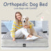 Large Orthopedic Dog Bed with Washable Memory Foam, Removable Cover, Waterproof and Anti-Slip, Grey