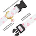 Cotton Handmade Dog Collar - White and Pink Love Heart Pattern - Adjustable - Safe for Girl and Boy Dogs