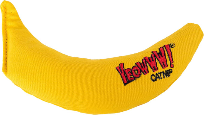 Handmade 100% Organic Yellow Yeowww! Catnip Banana Toy