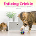 Soft Crinkle Cat Toy Balls 4 Pack - Fuzzy Pom Balls for Indoor Cats & Kittens Made in Canada