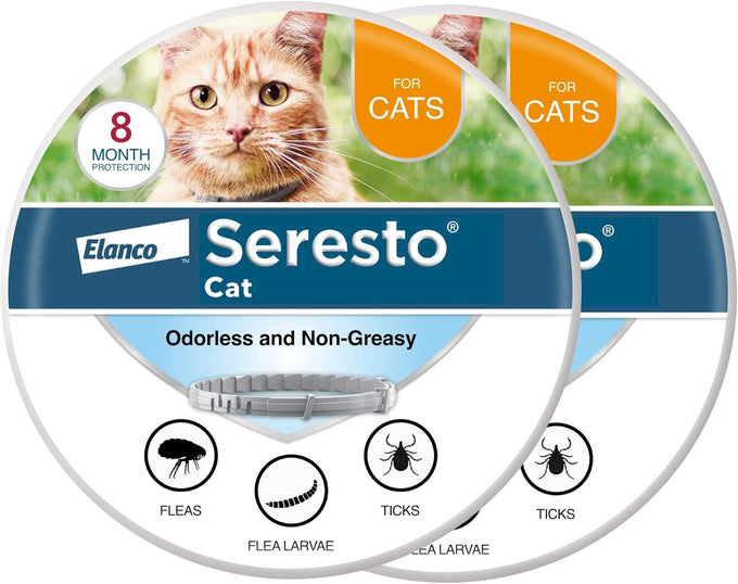 Seresto cat vet-recommended flea tick treatment prevention collar 8 months protection for cats